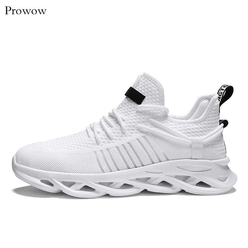 

Prowow 2019 New Autumn Men Casual Trainers Shoes Mesh Comfortable Men Shoes Running Breathable White Sneakers zapatillas hombre