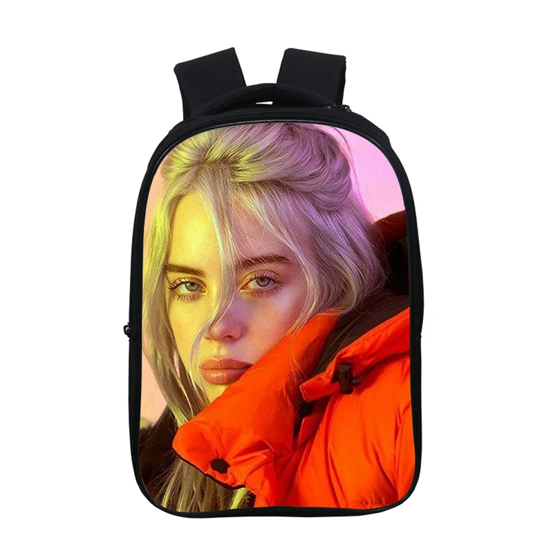 10 Хипстер Billie Eilish рюкзак детский подростковый рюкзак обратно в школу подарок двойной карман Bookbag 14,5 дюймов Мальчики Девочки школьная сумка - Цвет: 10