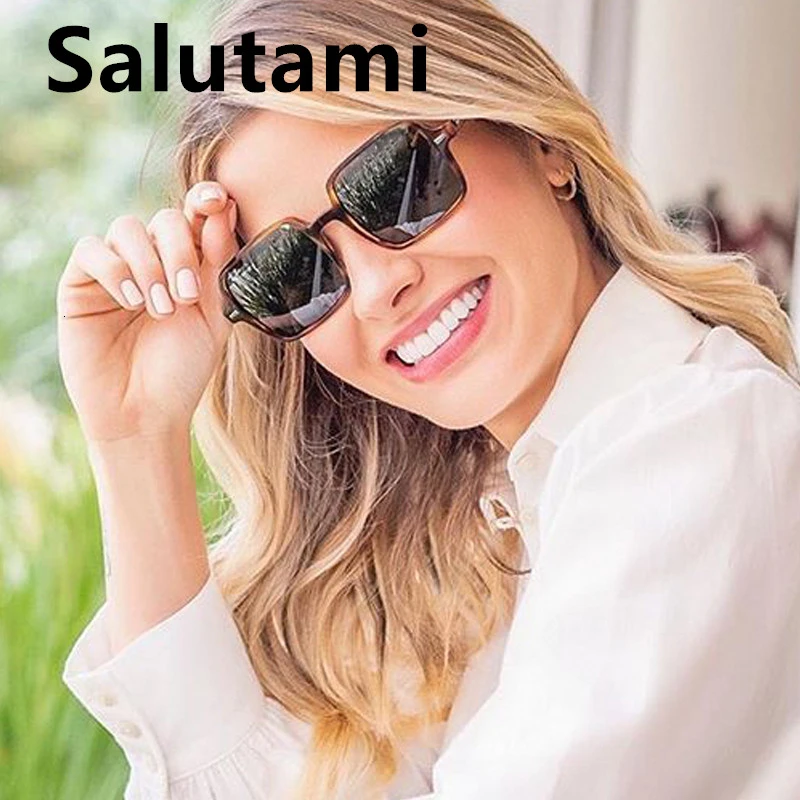 

Vintage Rivet Square Sunglasses For Women 2020 Luxury Brand Men Retro Sun Glasses Female Gradient Shades Ins Hot Oculos Feminino