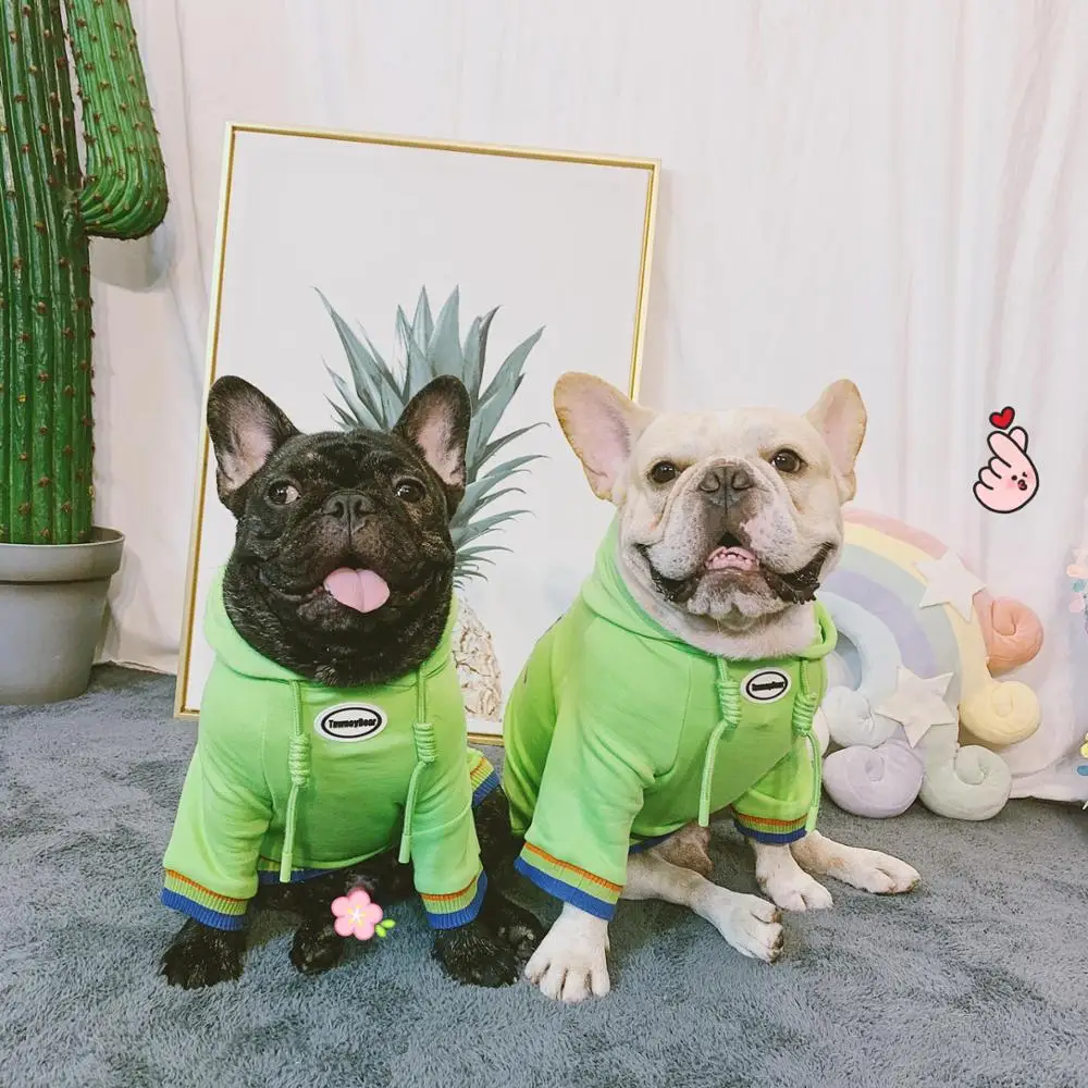 

Fashion French Bulldog Hoodie Pet Dog Winter Warm Coat Outfit Clothes For Small Medium Dogs Corgi Pug Sweater Coat Jacket YHC47