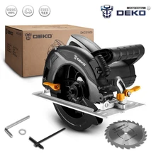DEKO-Sierra eléctrica circular DKCS1600, herramienta portátil con ángulo de corte ajustable, 5000 rpm, hoja de carpintería, venta de fabrica