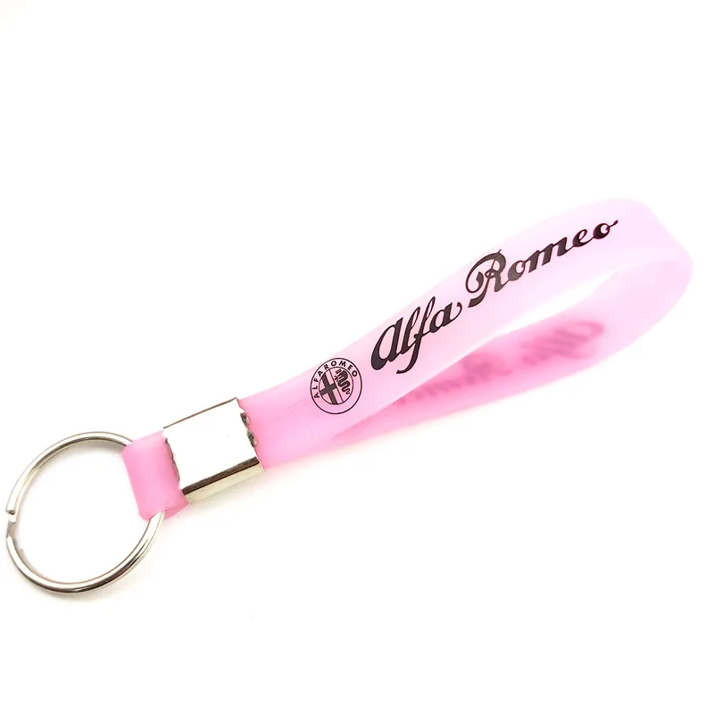 

Luminous pink women girls Key Holder Gift Key chains KeyRings for Alfa Romeo Sign Auto 159 147 156 Giulietta Mito Stelvio
