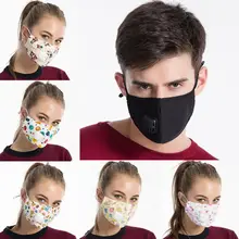 Мужская Унисекс Зимняя хлопковая РМ2. 5 маска для рта с мультяшным принтом против пыли