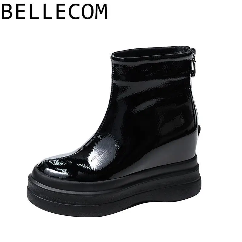 

2019 Sponge Cake Primer Pipo With High With Short Boots Woman Flange Within Increase Martin Boots