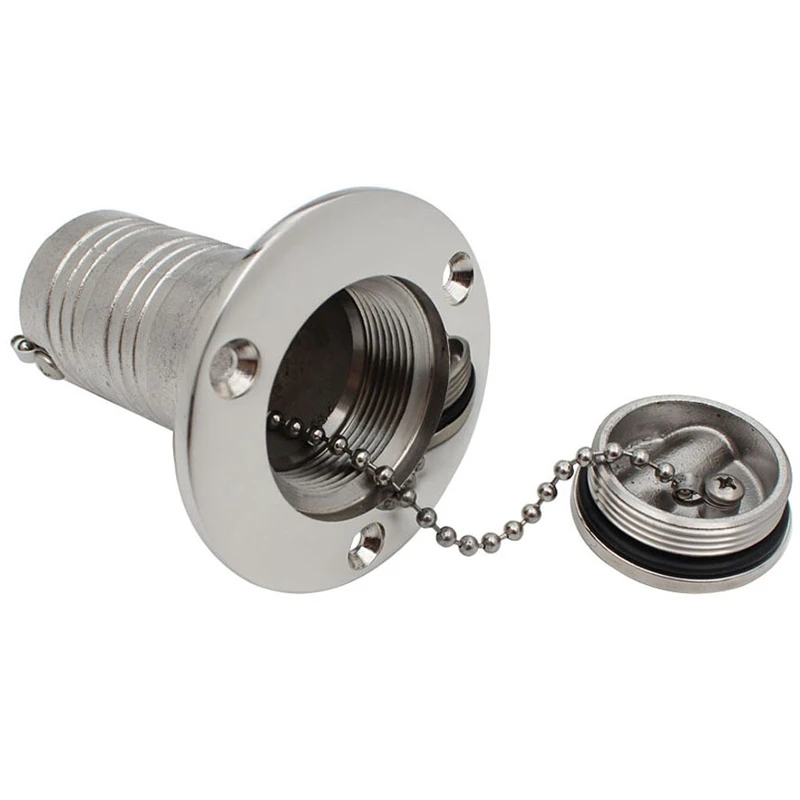 

38mm Marine Stainless Steel Boat Deck Fill / Filler Port Gas Fuel Tank with Key Cap