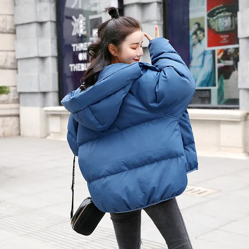

Hooded Zipper 2018 Winter Long Sleeve Convention Short Cotton-padded Clothes/Cotton Coat Comfortable Simple Versatile Trend