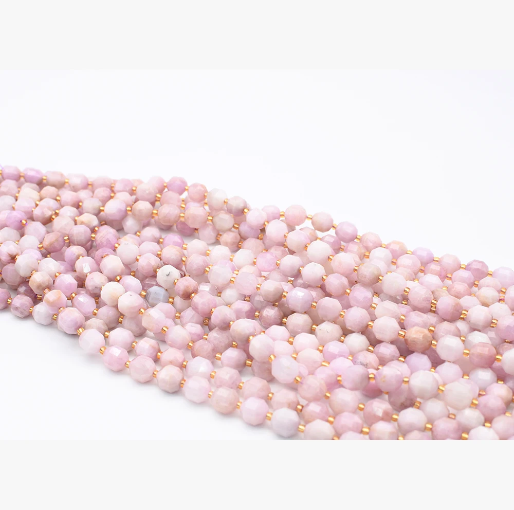 10mm AA Natural energy column Faceted  irregular round Stone Beads For DIY necklace bracelet jewelry making 15 