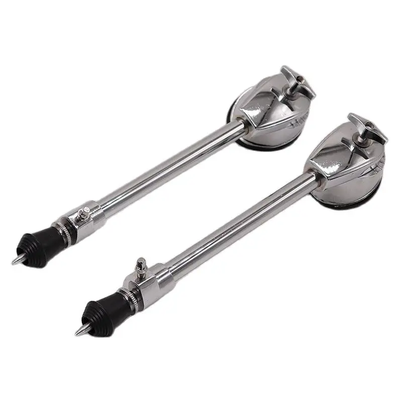 Bass Drum Spurs Bass Drum Feet Accessory 30mm Hole To Hole Distance Silver Color 1 Pair