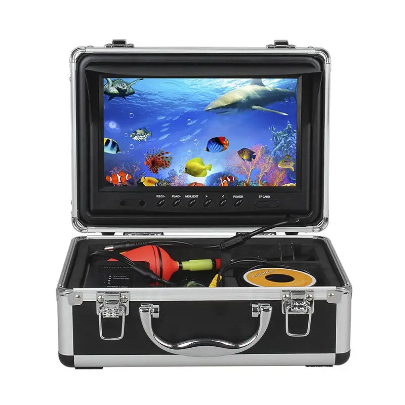 9" 30M 1000TVL Underwater Fishing Camera Fish Finder 8GB DVR Recorder 12PCS Infrared IR LED Night Vision CAM