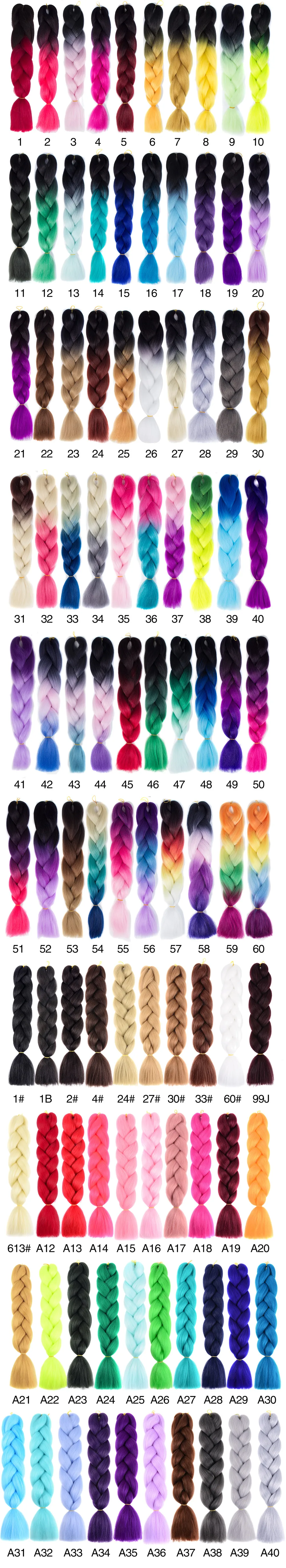 YXHAIR 100g 48 Inch Synthetic Jumbo Box Braids Expression Crochet Hair Extension for Women Pre Stretched Yaki Ombre