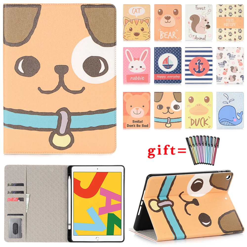 

Tablet Case For iPad Pro 11'' 10.5'' Air Mini5 4 2 PU Leather Adjustable Folding Stand Protective Cover Shell For iPad 5 6 8