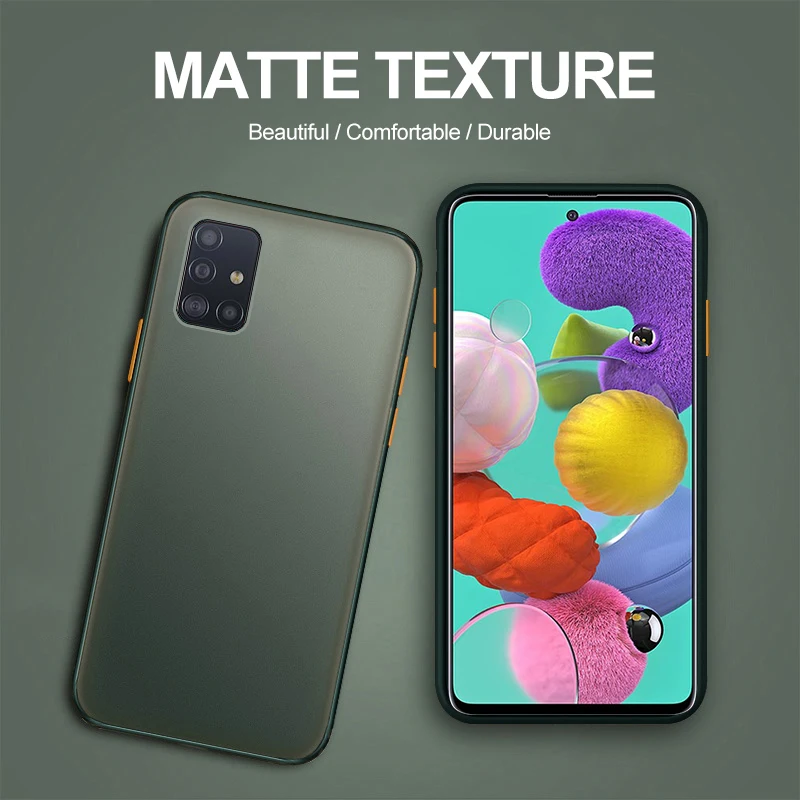 Прозрачный матовый мягкий чехол из ТПУ для Samsung galaxy A71 A70 A51 A50S A50 A40 A30 A20S A20 A10 M30S M10