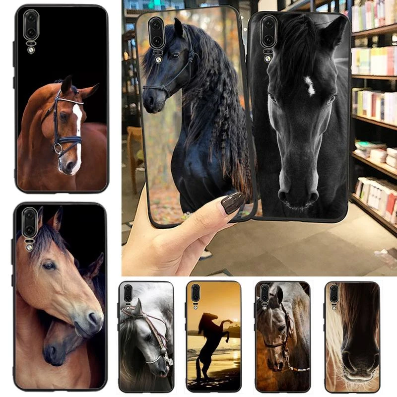 huawei waterproof phone case Horse animal painting pattern Luxury Phone Cover For Huawei P9 P10 P20 P30 Pro Lite smart Mate 10 Lite 20 Y5 Y6 Y7 2018 2019 huawei pu case