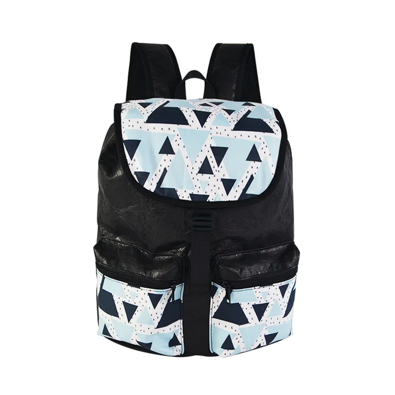 

2018 New Style DuPont Paper New Materials Backpack Fashion Full Version of Printed Color Pattern Computer School Bag