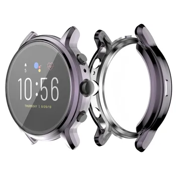 

Watch Case Smart Accessories for Fossil 5 Smart Watch Electroplate Soft TPU Protection Bumper Full Case Cover