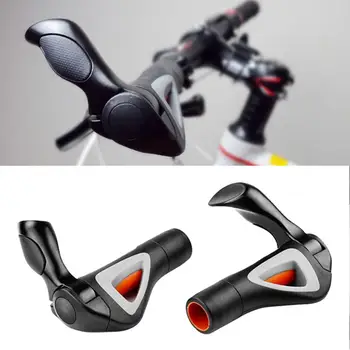 

1 Pair Bicycle Ergonomic Anti-slip Handlebar End Grip TPR Rubber Integrated MTB Cycling Hand Rest Handlebar Casing Sheath Grip