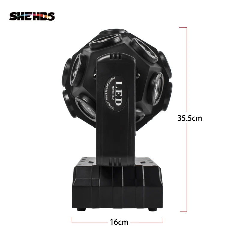 SHEHDS Led Moving Head Laser 18x12 Вт DMX бесконечное вращение футбольные роликовые движущиеся головки луч светильник диско DJ вечерние вспышки светильник