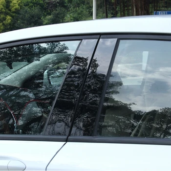 

For Honda CRV 2012-2016 Door Pillar trim Replacement Sticker Black Nano PC plastic Set