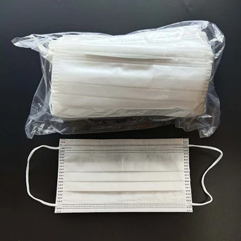 

50Pcs/Set White Anti-Dust Mask Disposable Non-Woven Mouth Face Masks Three-layer Filter Unisex Face Mask Dustproof Accessories