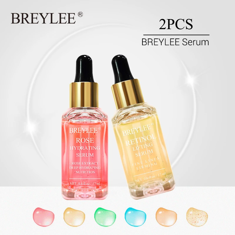 BREYLEE Face Serum Mask Retinol Skin Care Whitening Cream Vitamin C Hyaluronic Acid Moisturizer 24k Gold Anti Aging Essence 2pcs BREYLEE Face Serum Mask Retinol Skin Care Whitening Cream Vitamin C Hyaluronic Acid Moisturizer 24k Gold Anti Aging Essence 2pcs