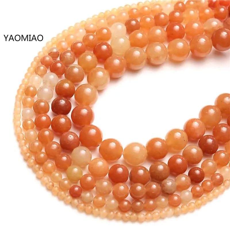 

Natural Stone pink aventurine Frosted Beads Matte Round Loose Beads 4 6 8 10 12MM Beads For jewelry Making Fit DIY Bracelet