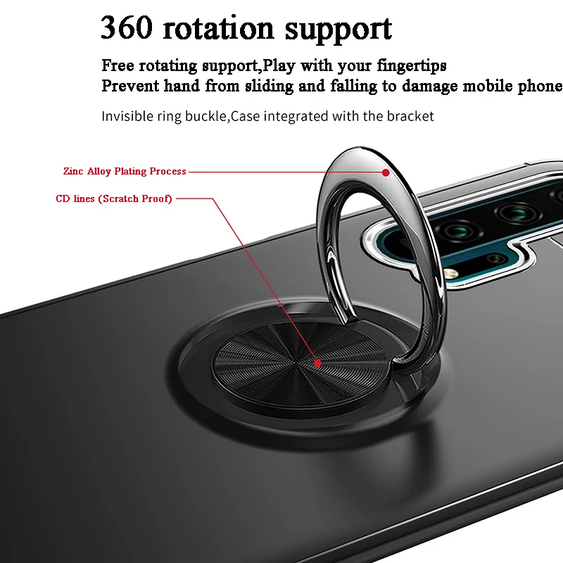 Чехол для телефона huawei Honor 20s 20, чехол-бампер с магнитным металлическим кольцом, Мягкий ТПУ силиконовый чехол для huawei Honor 20 Pro, чехол