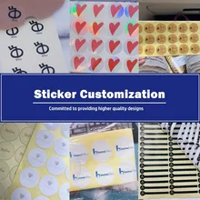 

100Pcs Big size custom sticker logo text QR code printing special size and shape customization