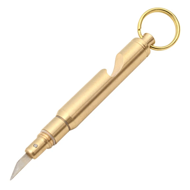 

Retractable Sliding Blade Stainless Steel Outdoor Survive Portable EDC Pocket Knife Mini Knife Paper Key Ring