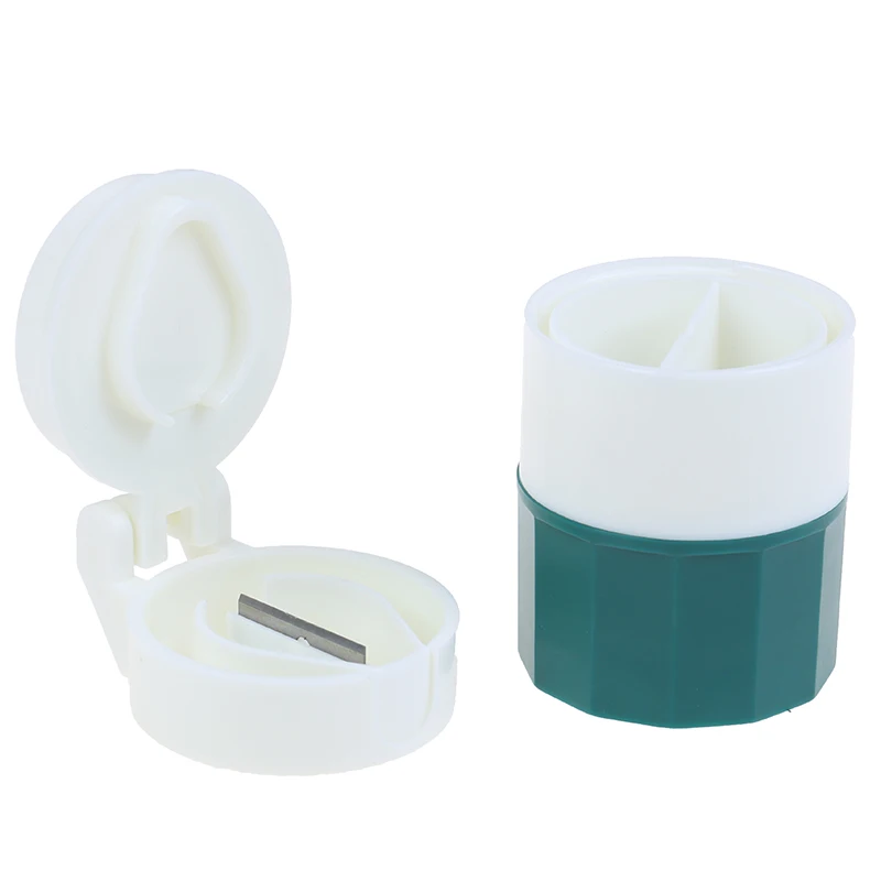 3Colors Grinder Splitter Tablet Cutter Divider Storage Case Pill Box Cutting Tablets Pill Cutter Medicine Crusher