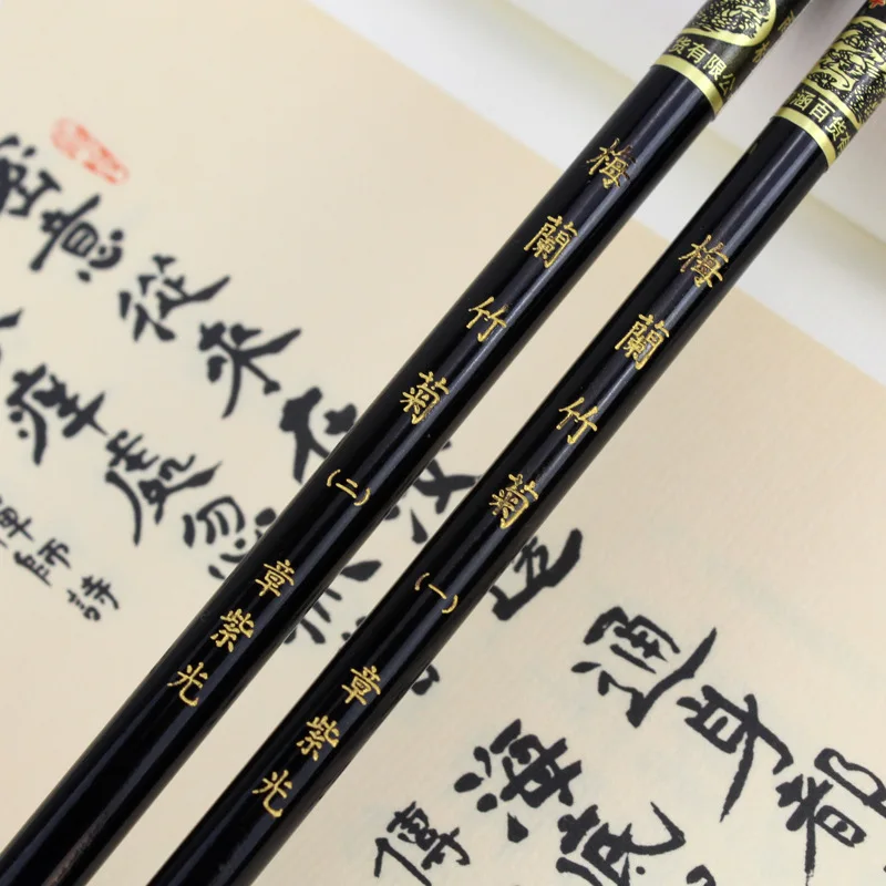 Смешанные волосы, кисть для письма, средняя и маленькая кисть, Langhao, деревянный стержень, ручка для тела, тонкая художественная кисть для каллиграфии