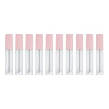 

10PCS Frosted Round Lips Gloss Makeup Liquid Lipstick Surface Lip Gloss Tint Moisturizing Non-stick Cup Lip Glaze Empty Tube