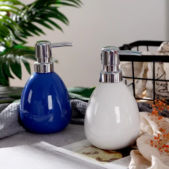 

Ceramic pressed emulsion bottle light luxury Nordic shower shampoo hand sanitizer household large capacity