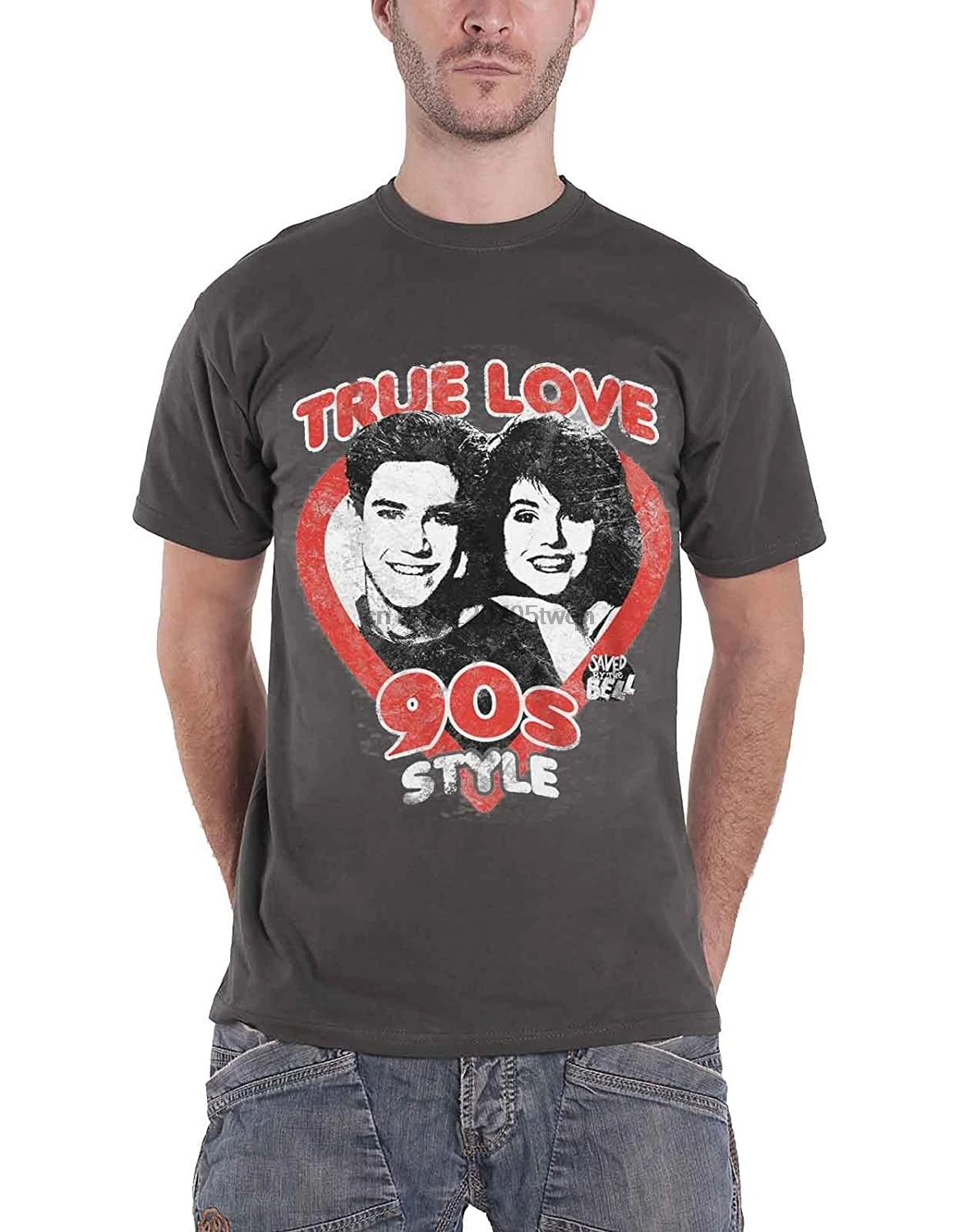 Saved By The Bell T Shirt True Love 90S Style Classic Tv Logo Official Mens | Мужская одежда