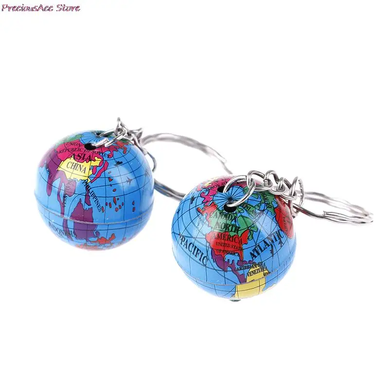 2Pcs Handmade World Map Planet Earth Geography Key Chain Globe Keychain Jewelry Art Pendant Keychains Gift | Украшения и
