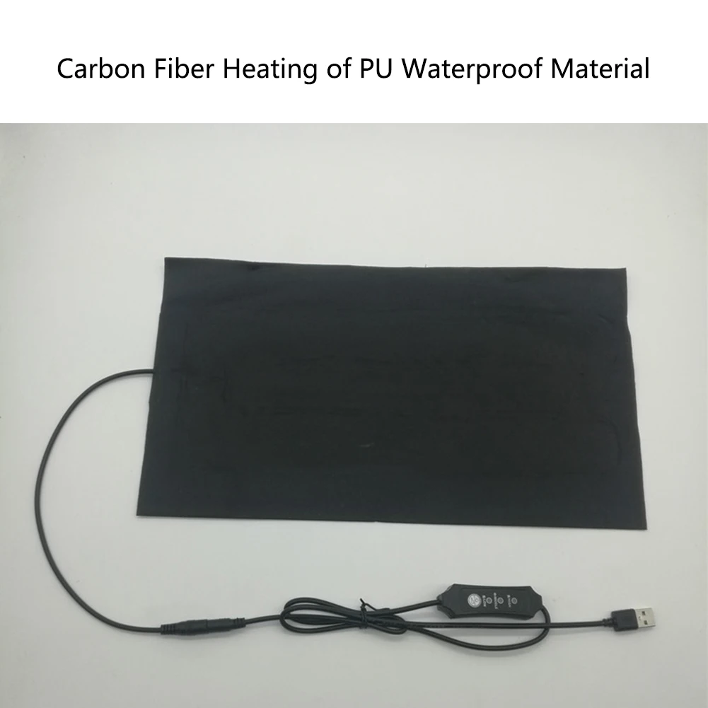 

Easy Clean Warming Mat Solid LED Indicator Chew Resistant USB Carbon Fiber Waterproof 3 Gear Adjustable Indoor Pet Heating Pad