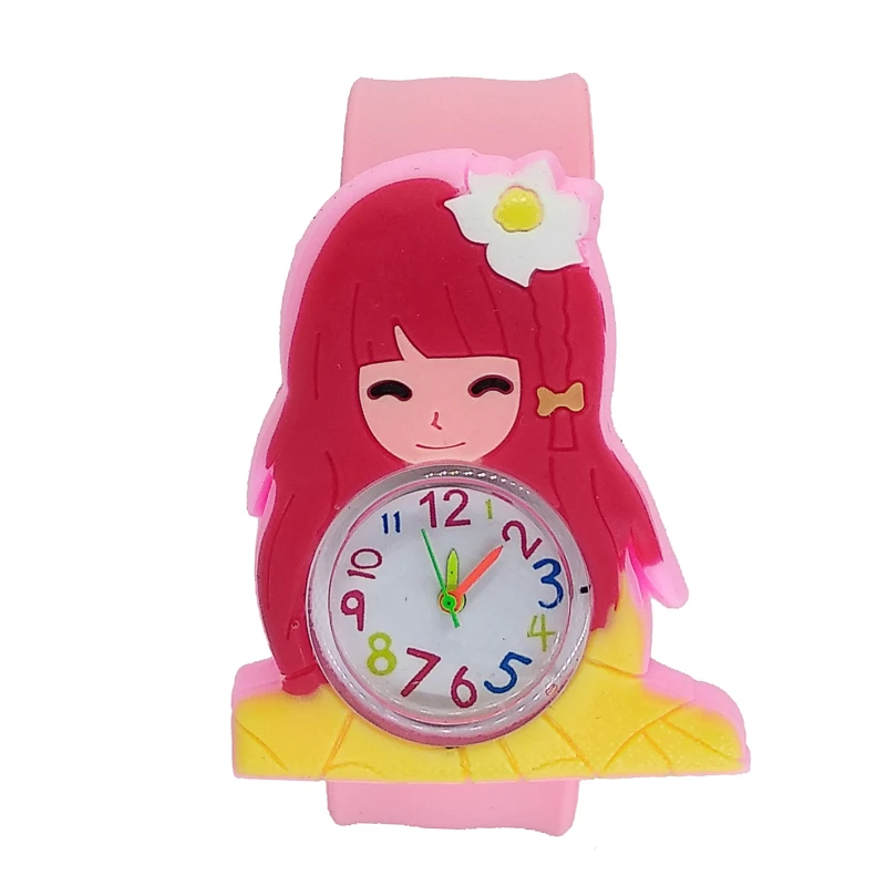 Relogio Feminino новые Relojes мультфильм красивая принцесса детские часы для девочек модные детские милые резиновые кварцевые часы