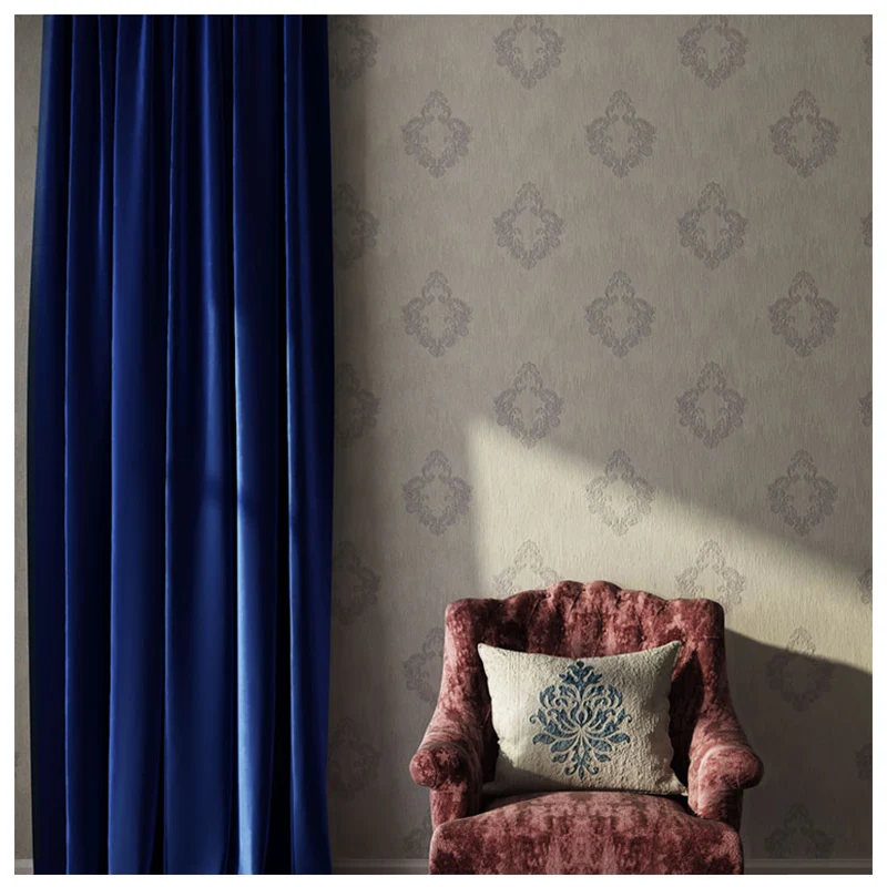 Синие затемненные занавески для спальни, Плотные хлопковые бархатные занавески для гостиной, мягкие занавески на сенсорный экран, индивидуальные занавески