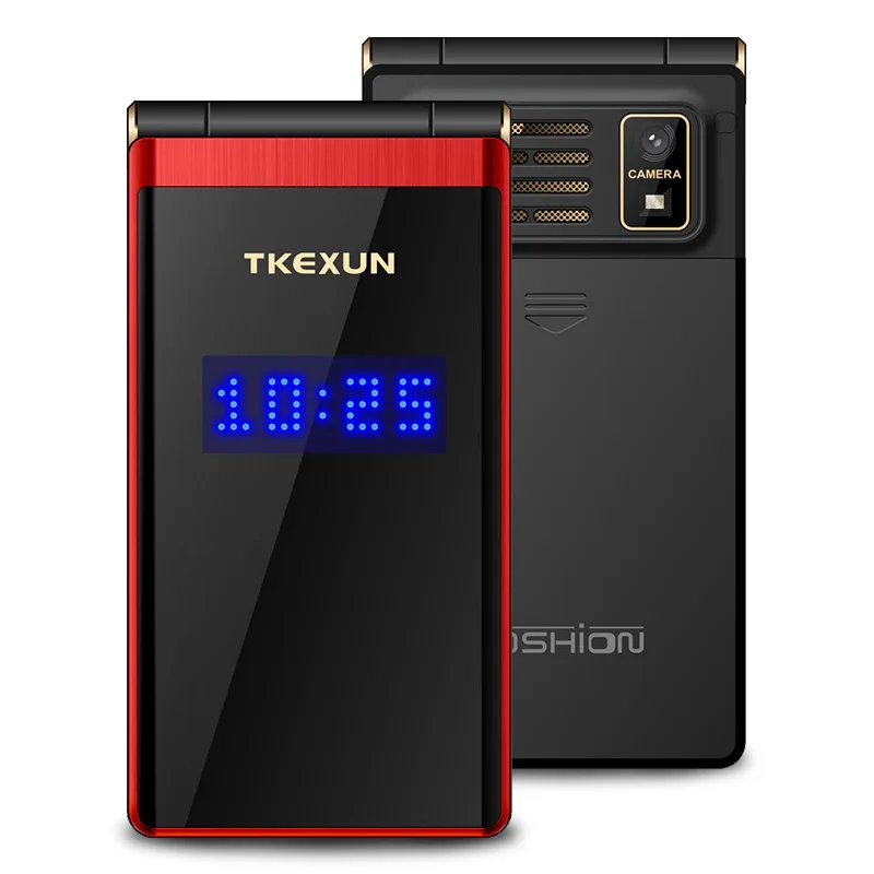 2G GSM сенсорный дисплей 2," флип-телефон долгий режим ожидания SOS быстрый набор большой ключ Bluetooth черный список фонарь Две сим-карты Бесплатный чехол