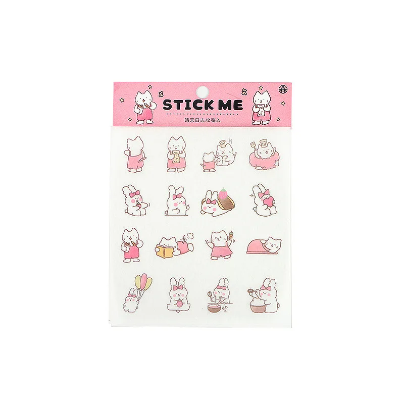2 шт./упак. мультфильм животных Еда Стикеры DIY Дневник Декор s Kawaii для скрапбукинга