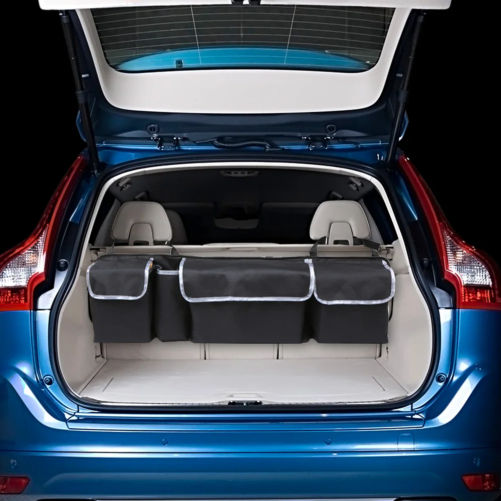 Органайзер для багажника автомобиля, сумка для хранения на заднем сидении, вместительная ткань Оксфорд, органайзер для заднего сиденья автомобиля, аксессуары для интерьера
