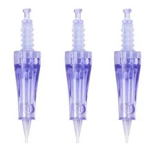 10 шт./лот, голубой цвет, одноразовые микроблейдинг для бровей и микроиглы, Сменные картриджи для тату, бровей/аппарат для ухода за кожей лица