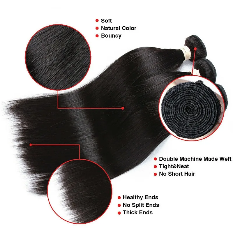 Humano em Linha Frontal do Laço do Cabelo com Pacotes Malaika Tecer Pacotes Encerramento Frontal Humano-cabelo 30 32 34 36 Cabelo Reta 13x4 Fechamento 2 Cheap Pacotes com 34 com fecho