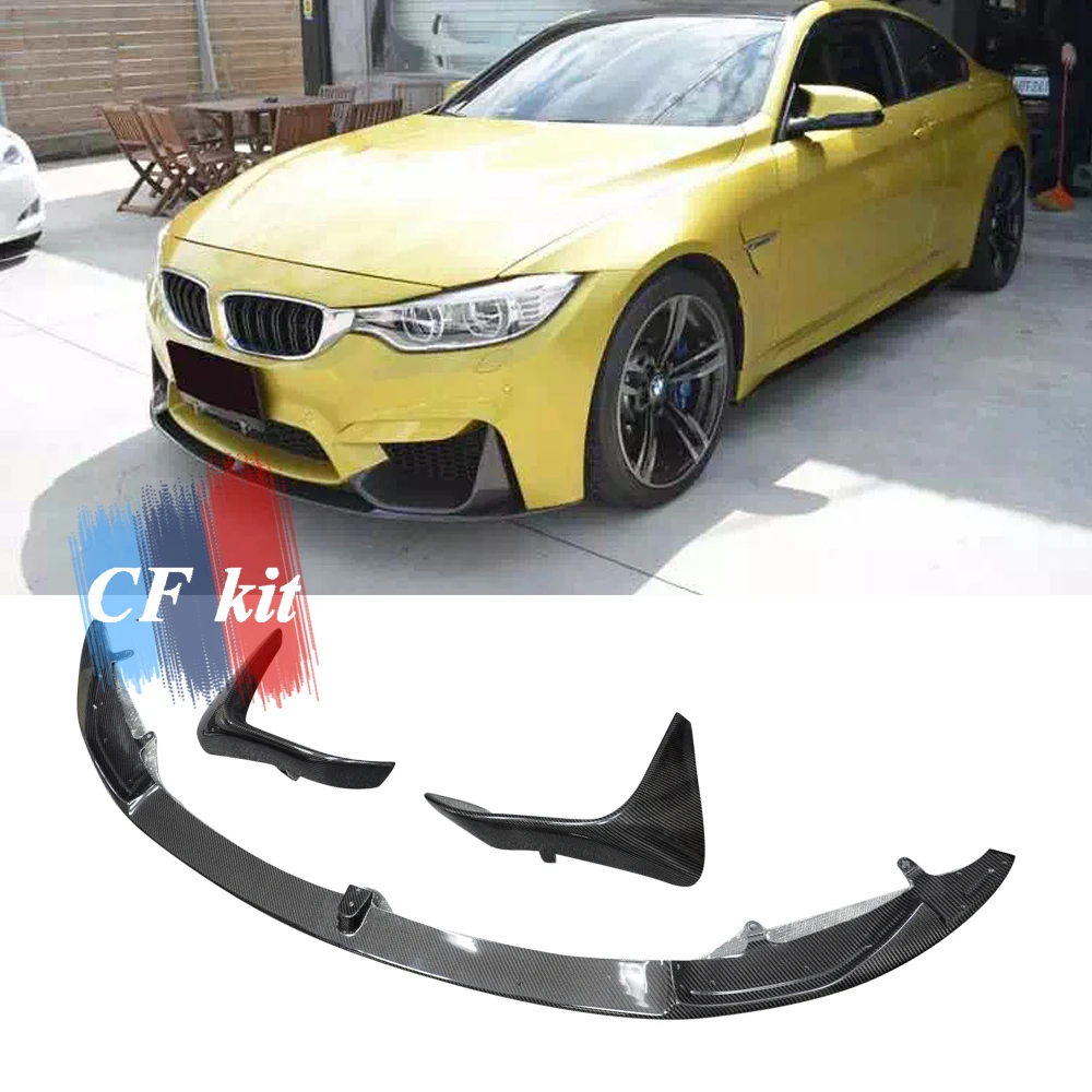 Комплект передних губ CF для BMW F80 F82 M4 2014-2018 спойлер из углеродного волокна