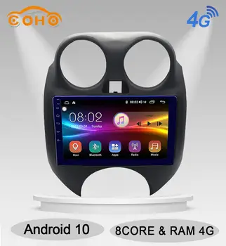 

March Android 10.0 8-Core IPS Screen Gps Navigation Car Radio Android Auto For Nissan March 2012
