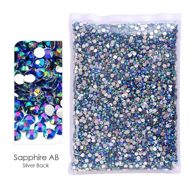 Big Package 2-6mm Mix Sizes Resin Non Hot Fix Rhinestones Bulk Wholesale AB flat back plastic crystals DIY glitters стразы stone Sapphire AB