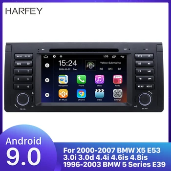 

Harfey DVD GPS 7 inch Car Radio Android 9.0 for 2000 2001-2007 BMW X5 E53 3.0i 3.0d 4.4i 4.6is 4.8is 1996-2003 BMW 5 Series E39