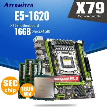 

Atermiter X79 X79G motherboard LGA2011 mini-ATX combos E5 1620 C2 SR0LC CPU 4pcs x 4GB = 16GB DDR3 RAM 1600Mhz PC3 12800R