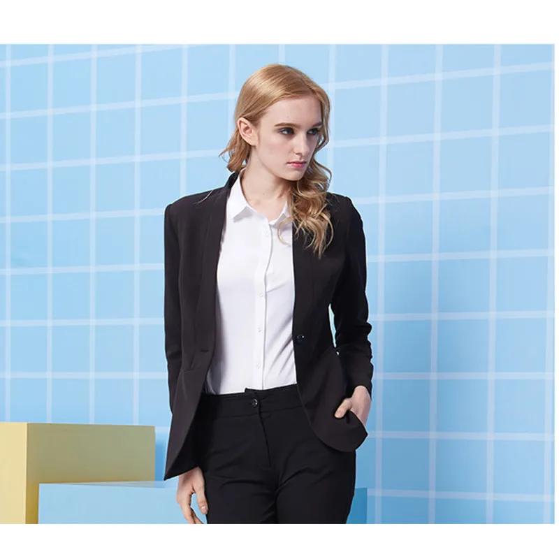 

New Style Slim Fit Black Women Tuxedos Wedding Suits For Women Two Button Business Women Suits Custom made