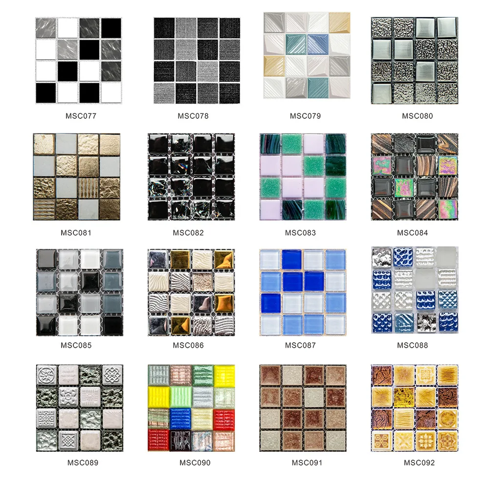 10pcs/1 Set Nordic Style Tile Stickers Waterproof Self-Adhesive Decorative Wall 