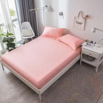 

50 Geometric Print Fitted Sheet For Single Double Bed Kids Adults 100% Cotton Bed Sheets (no pillowcase)